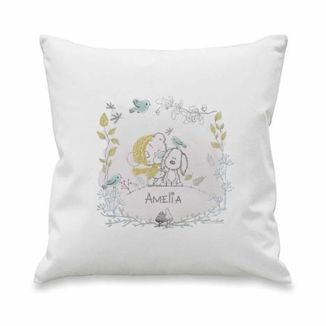 Personalised Tiny Tatty Teddy Autumn Leaves Border Cushion £19.99